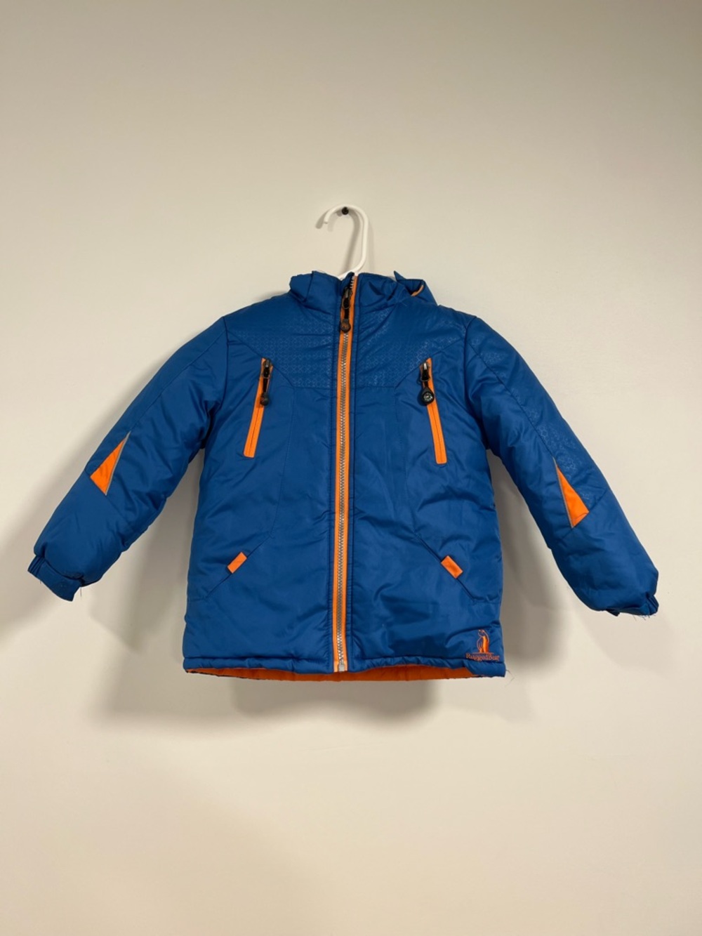 RuggedBear Orange Fleece Jacket with Teal Trim